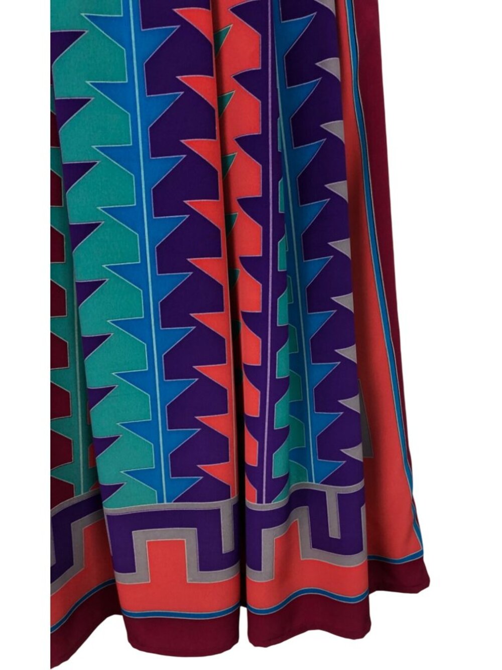 Vintage Womens Size 4 Colorful Geometric Print Skirt 100% Polyester - Picture 6 of 11